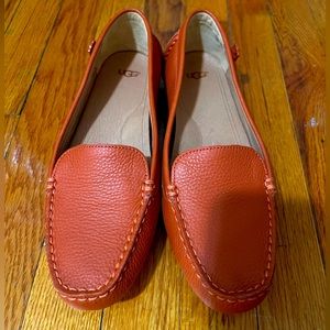 Burnt orange UGG loafers